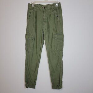 American Eagle Womens Cargo Pants Size 4 Army Green Flap Pockets Cotton Grunge
